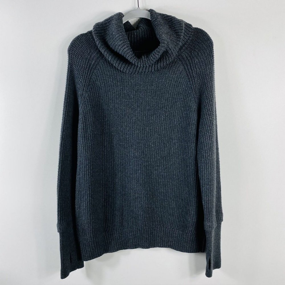 Market & Spruce Charcoal Cowl Neck Sweater